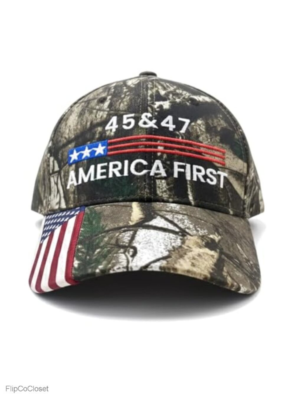Patriotic Camo Baseball Cap Adjustable Hat American Flag 45 47 Design Cotton